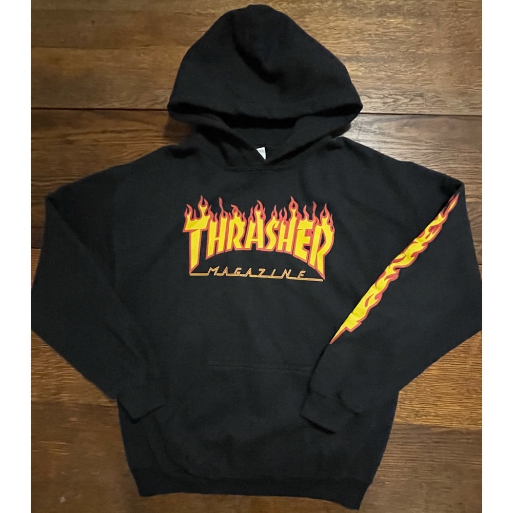 Thrasher Flam Logo Magazine Hoodie